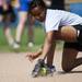 Lincoln sophomore Lauryn Hood attempts to field a ball at second base during practice on Tuesday, May 7. Daniel Brenner I AnnArbor.com